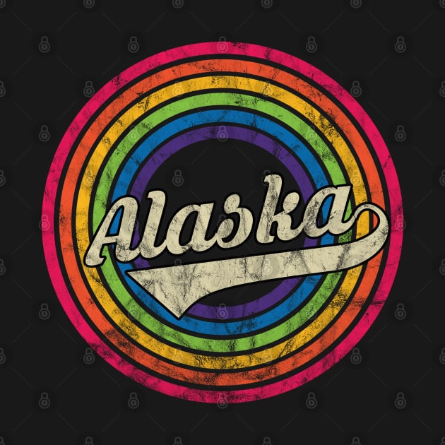 Alaska - Retro Rainbow Faded-Style by MaydenArt