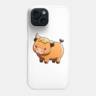 Adorable farm bull for children Phone Case