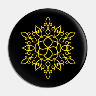 MANDALA T-SHIRT Mandala Yellow Flake Pin