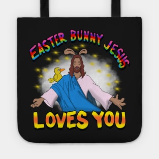 Easter bunny Jesus Loves You Tote