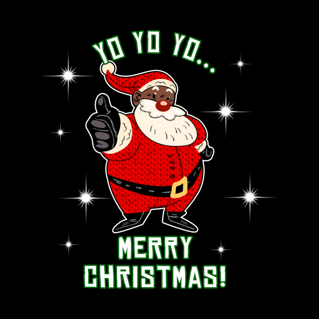 Jolly Black Santa Claus Shirt Fun African American Christmas by BeesEz