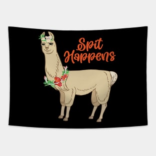 Spit Happens - Llama Alpaca Gift Tapestry