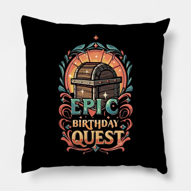 EPIC BIRTHDAY QUEST gaming Pillow by XYDstore