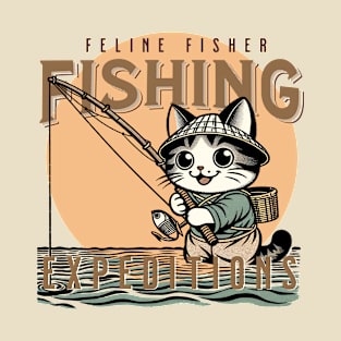 Whisker Waters - Cat Fishing Fun T-Shirt