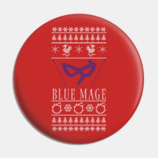 Final Fantasy XIV Blue Mage Ugly Christmas Sweater T-Shirt Pin