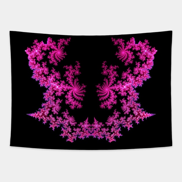 Mandelbrot Fractal Double Pink Tapestry by Michelle Le Grand