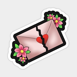 ripped love letter Magnet