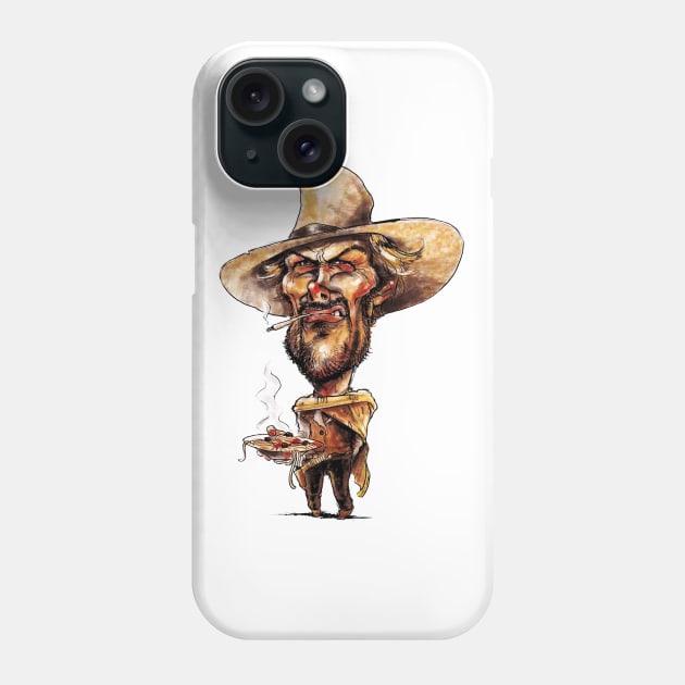 Clint eastwood caricature Phone Case by Corvons