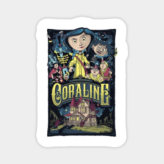 Coraline Magnet by CelestialCharmCrafts