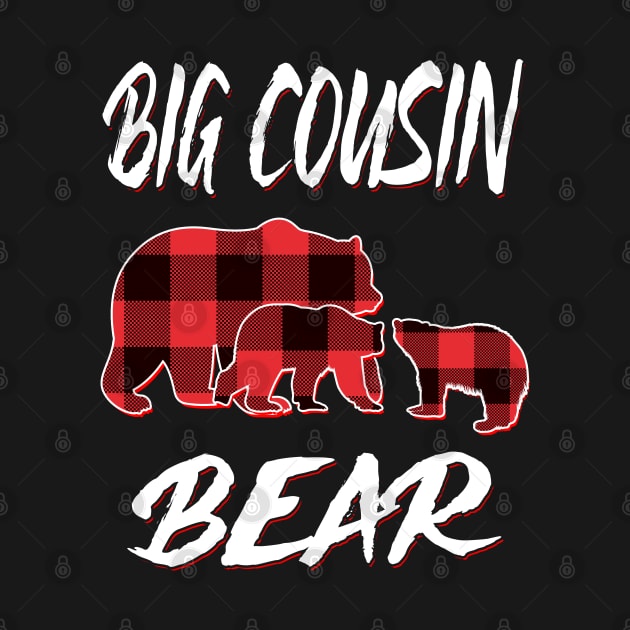 Big Cousin Bear Red Plaid Christmas Pajama Matching Family Gift by intelus