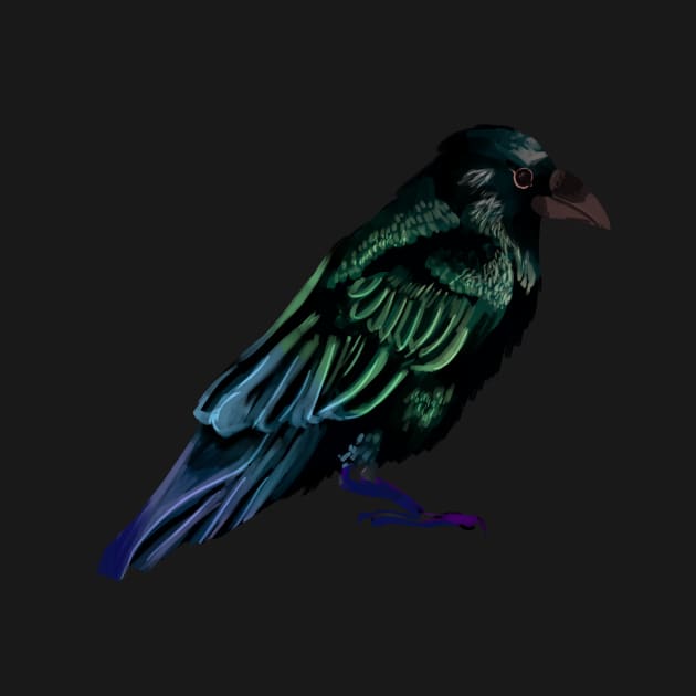 Rainbow Raven by Blacklightco