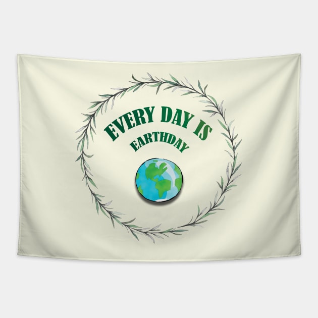 Everyday is Earthday Tapestry by bamboonomads