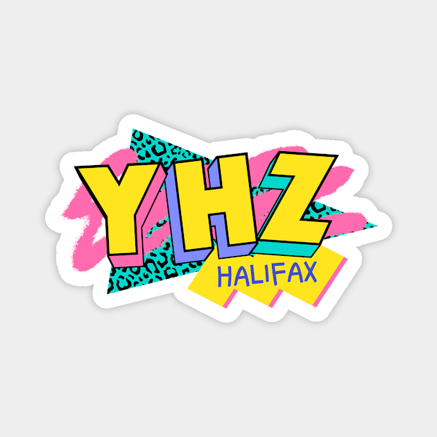 Halifax, Nova Scotia Retro 90s Logo Magnet by SLAG_Creative