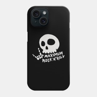 Maximum rock n roll skull Phone Case