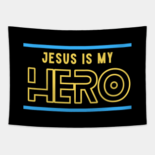 Jesus Is My Hero | Christian Typography Tapestry