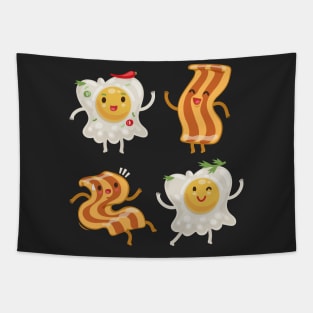 Cute Fried Egg and Bacon Tapestry