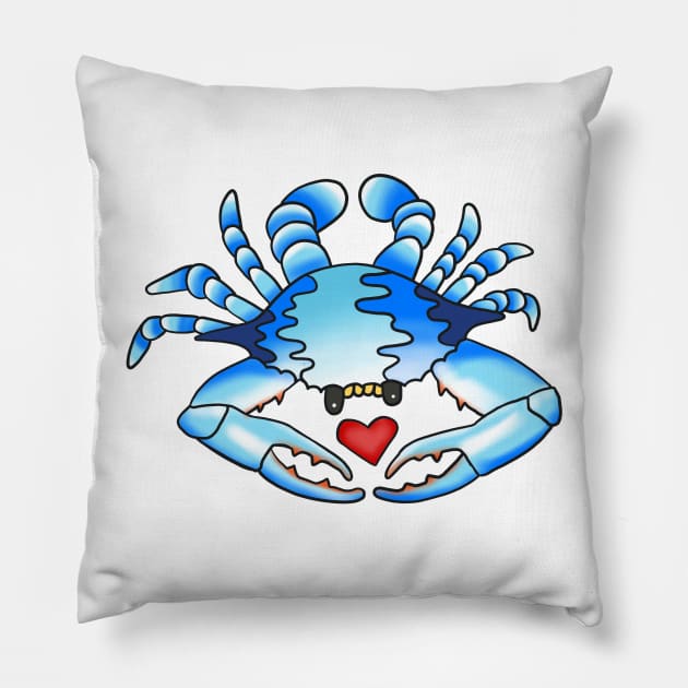 Crab Tattoo Pillow by chawlie