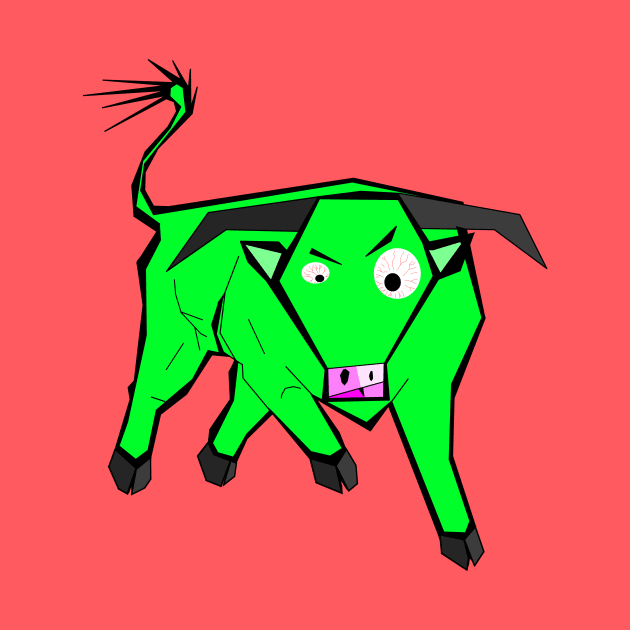 Green bull by DrTigrou