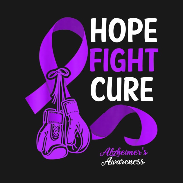 Hope Fight Cure Purple Ribbon Alzheimer's Awareness by jordanfaulkner02