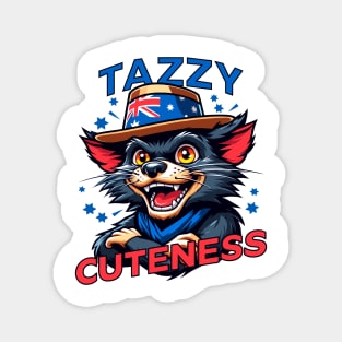 Aussie Pride Tasmanian Devil Tee Magnet