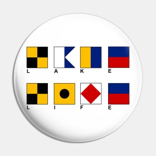 Lake Life and Nautical Flags Pin