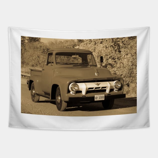 Classic 1954 Ford Truck F100 Tapestry by Robert Alsop