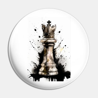 King Chess Piece Painting Pin