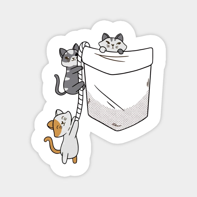 T-Shirt - Cute Kittens Playing In The Pocket, Cat T-Shirt - Cute Kittens Playing In The Pocket, Cat