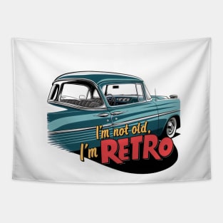 "Retro Revival: Classic Car Vintage Vibes" - I,m Not Old Tapestry