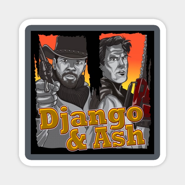 Django & Ash Magnet by I_just_ARTed