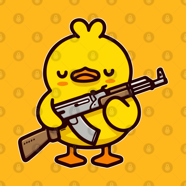 duck with AK47 by Yaydsign