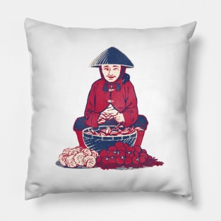 People of Vietnam - Market Lady Pillow