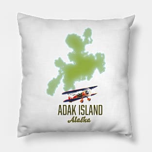 Adak Island Alaska map Pillow