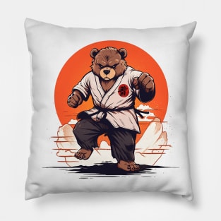 karate bear Pillow