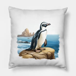 Galapagos Penguin Pillow