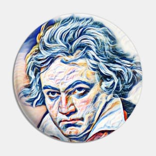 Ludwig van Beethoven Portrait | Ludwig van Beethoven Artwork 12 Pin