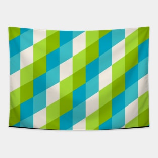 Diamonds pattern (Green & Blue) Tapestry