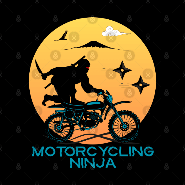 Motorcycling Ninja Funny Ninja warrior by Danemilin