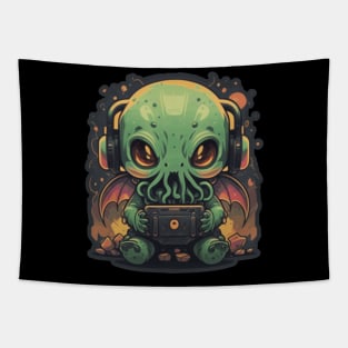 Chibi Cthulhu Gamer Tapestry