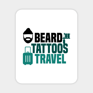 Beard Tattoo and Travel Magnet