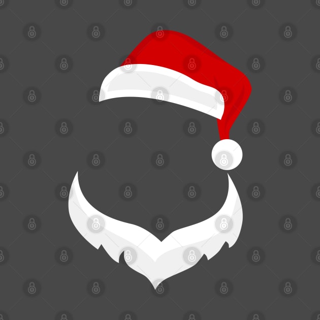 santa hat and beard by littlefrog