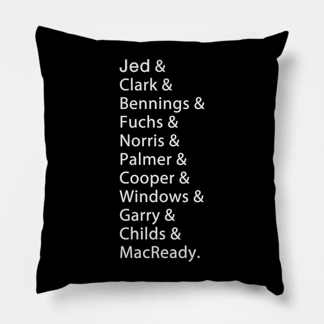 John Carpenter's THE THING Helvetica Pillow by smallbrushes