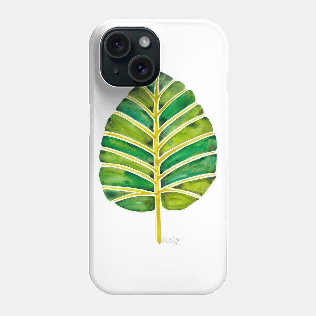 Green Alocasia Phone Case by CatCoq