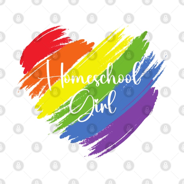 Homeschool Girl Heart Pride by BeeDesignzzz