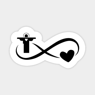 Infinity love to Jesus Magnet