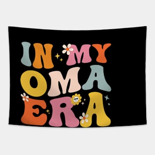 In My Oma Era Funny Sarcastic Groovy Retro Mothers Day Tapestry