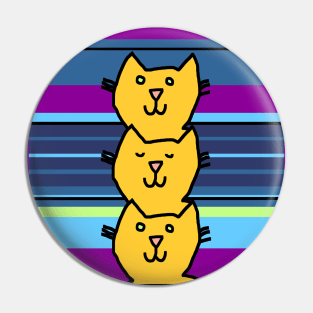 Yellow Cat Column Pin