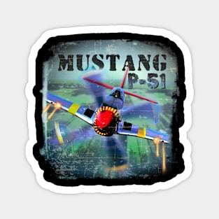 P-51 Mustang Fighter Airplane in U.S. Aviation Magnet