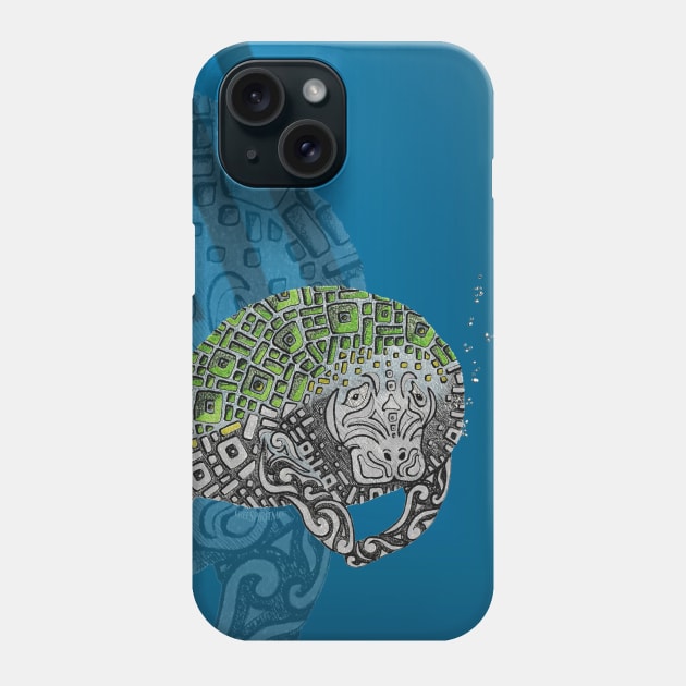 Manatee Totem Animal Phone Case by FreeSpiritMeg