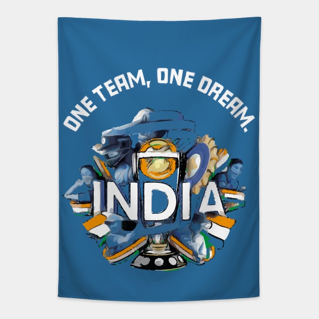Fasbytes India Cricket Jersey Style World cup Tapestry by FasBytes